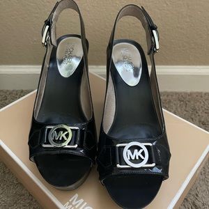 Michael Kors Charm Slingback Wedges